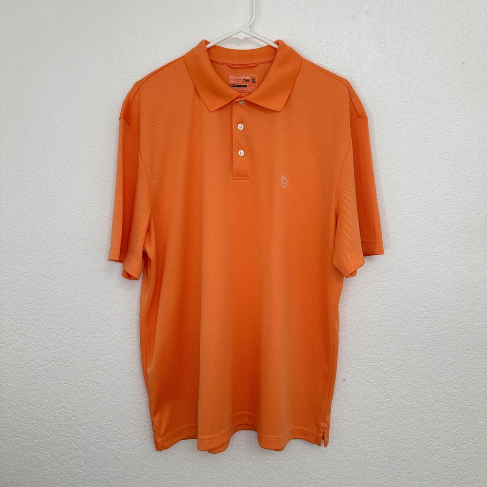 Chaps Golf Polo Shirt XL Orange Stay-Dry Performance Short Sleeve Activewear